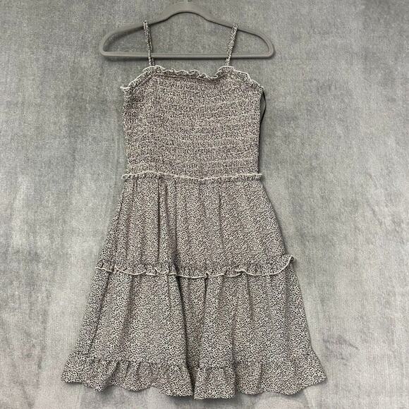 Sienna Sky Women Dress Medium Black Ditsy 90s Y2k Day-Date Picnic Sundress - Picture 4 of 16